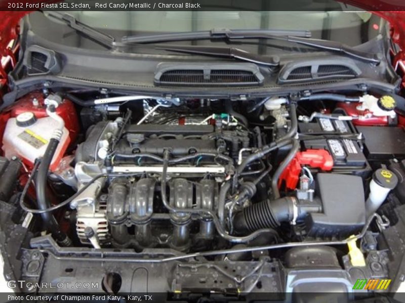 Red Candy Metallic / Charcoal Black 2012 Ford Fiesta SEL Sedan