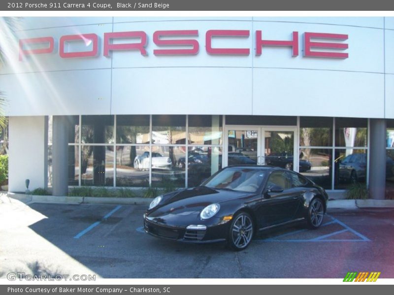 Black / Sand Beige 2012 Porsche 911 Carrera 4 Coupe