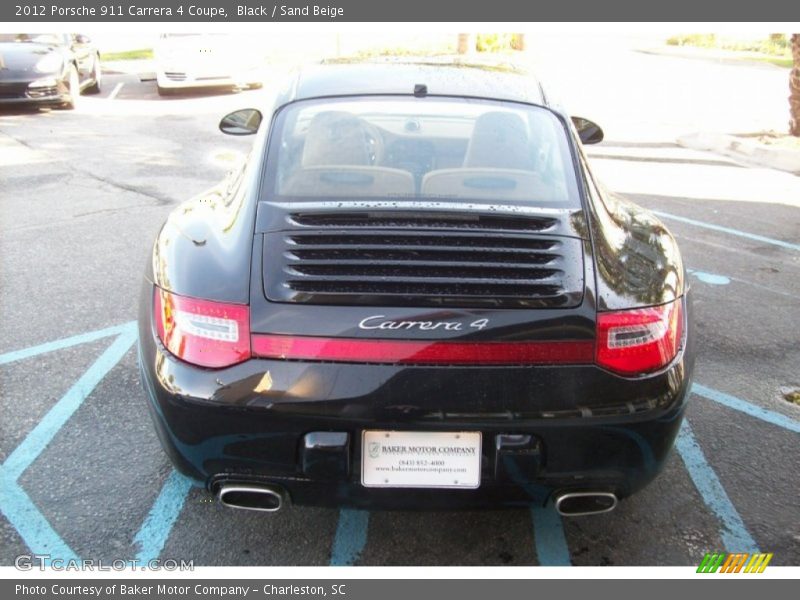 Black / Sand Beige 2012 Porsche 911 Carrera 4 Coupe