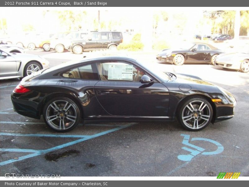 Black / Sand Beige 2012 Porsche 911 Carrera 4 Coupe