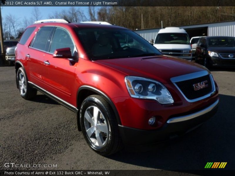 Crystal Red Tintcoat / Light Titanium 2012 GMC Acadia SLT AWD