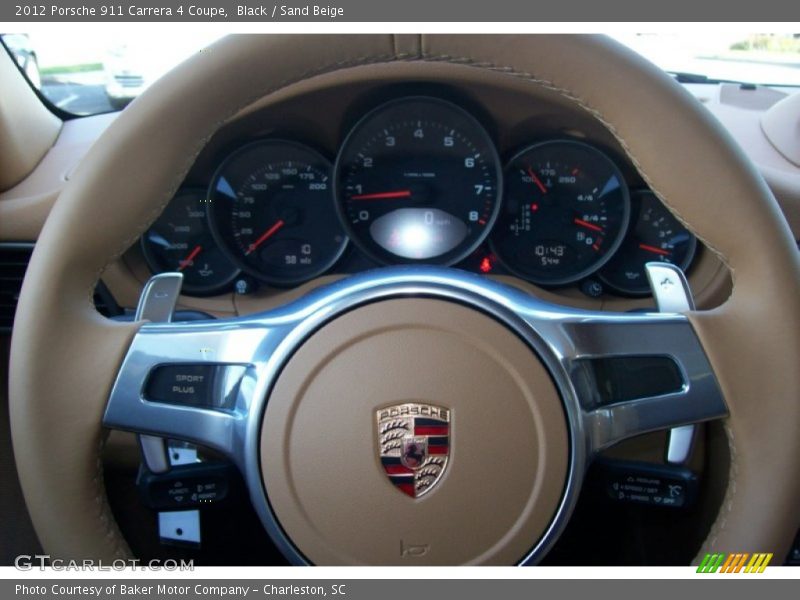 Black / Sand Beige 2012 Porsche 911 Carrera 4 Coupe