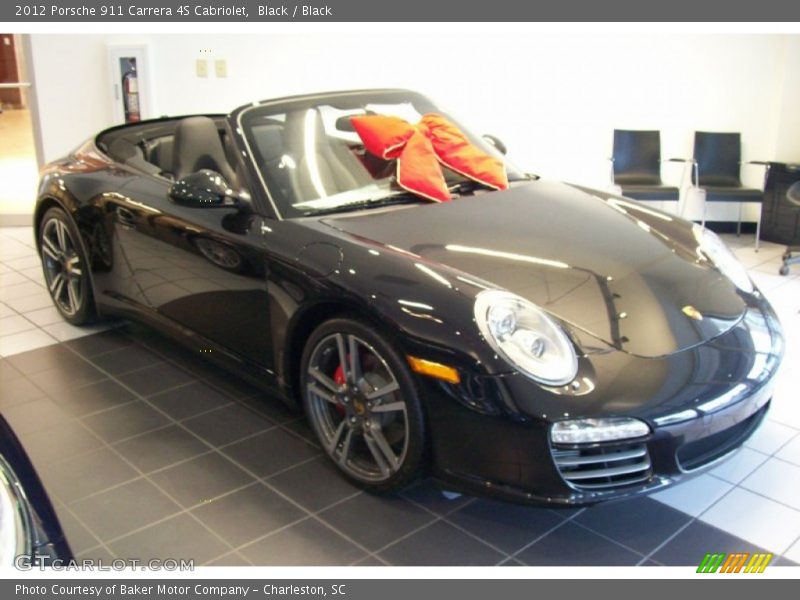 Black / Black 2012 Porsche 911 Carrera 4S Cabriolet