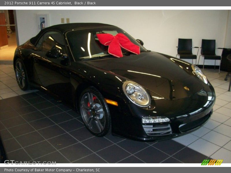 Black / Black 2012 Porsche 911 Carrera 4S Cabriolet