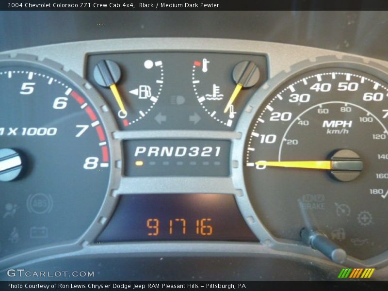 Black / Medium Dark Pewter 2004 Chevrolet Colorado Z71 Crew Cab 4x4