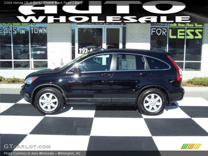 Crystal Black Pearl / Black 2009 Honda CR-V EX-L