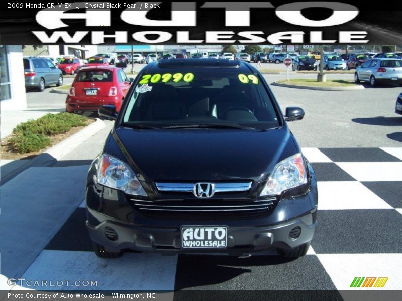 Crystal Black Pearl / Black 2009 Honda CR-V EX-L