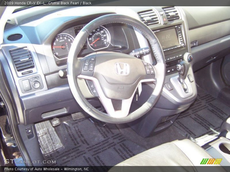 Crystal Black Pearl / Black 2009 Honda CR-V EX-L