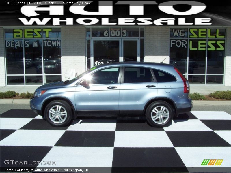 Glacier Blue Metallic / Gray 2010 Honda CR-V EX