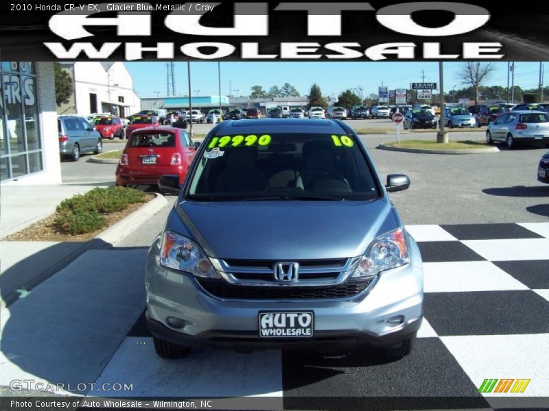 Glacier Blue Metallic / Gray 2010 Honda CR-V EX