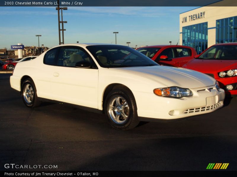 White / Gray 2003 Chevrolet Monte Carlo LS