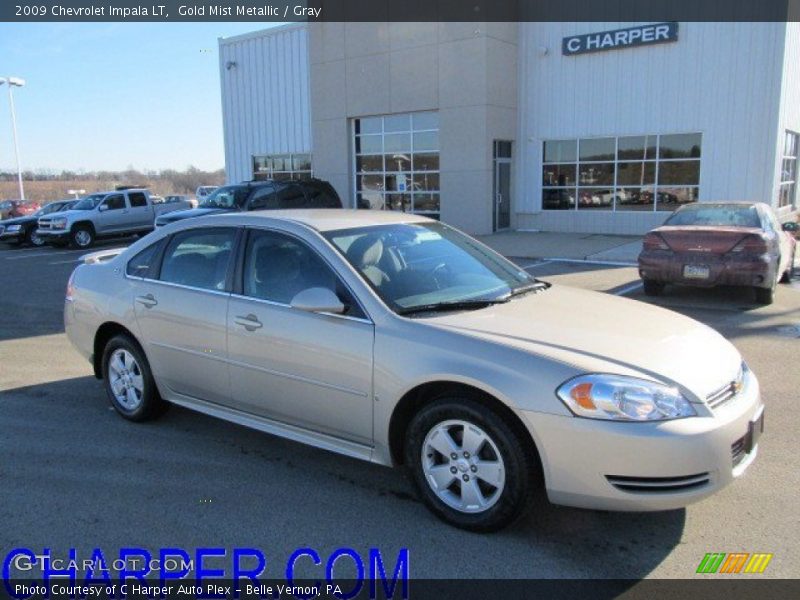 Gold Mist Metallic / Gray 2009 Chevrolet Impala LT