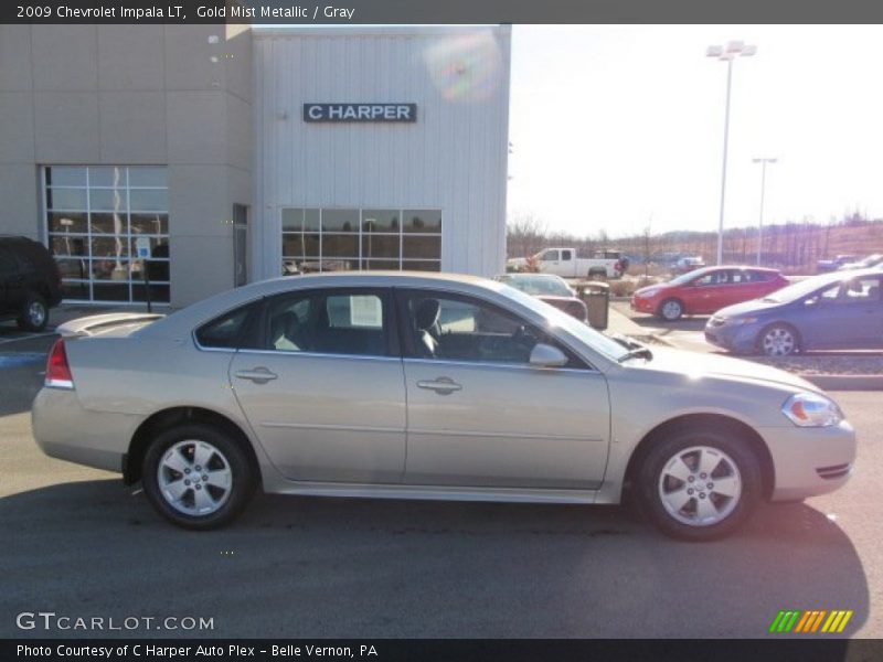 Gold Mist Metallic / Gray 2009 Chevrolet Impala LT