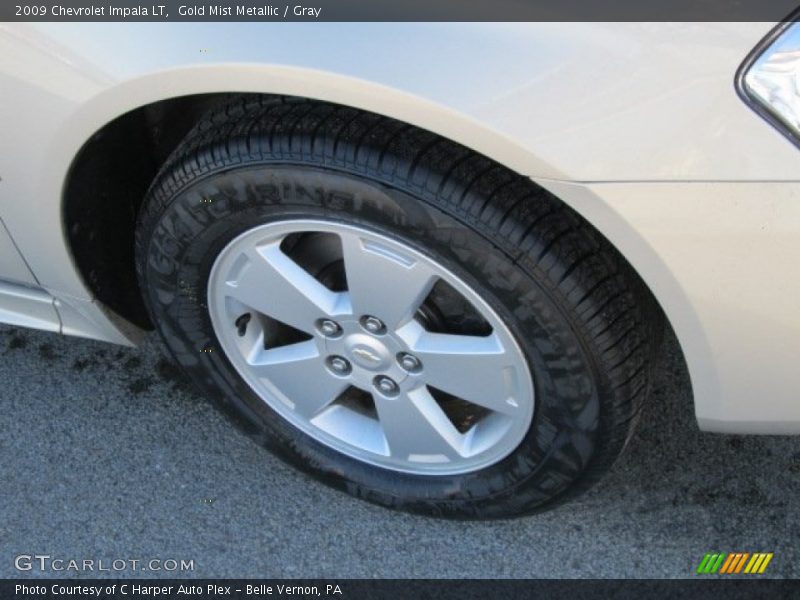 Gold Mist Metallic / Gray 2009 Chevrolet Impala LT