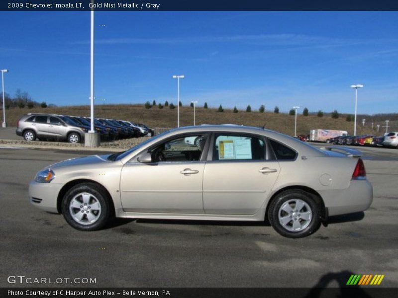 Gold Mist Metallic / Gray 2009 Chevrolet Impala LT