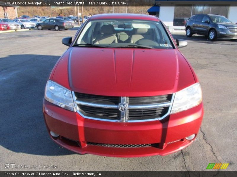 Inferno Red Crystal Pearl / Dark Slate Gray 2009 Dodge Avenger SXT