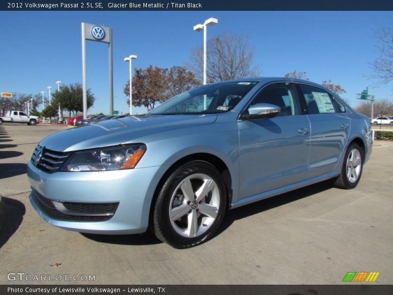 Glacier Blue Metallic / Titan Black 2012 Volkswagen Passat 2.5L SE