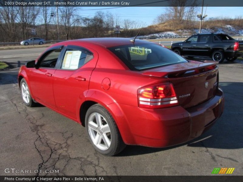 Inferno Red Crystal Pearl / Dark Slate Gray 2009 Dodge Avenger SXT