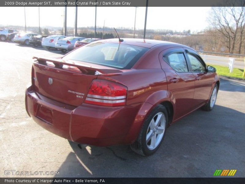 Inferno Red Crystal Pearl / Dark Slate Gray 2009 Dodge Avenger SXT