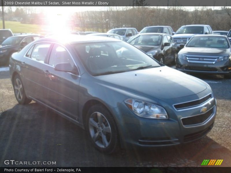 Silver Moss Metallic / Ebony 2009 Chevrolet Malibu LT Sedan