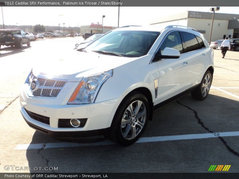 Platinum Ice Tricoat / Shale/Ebony 2012 Cadillac SRX Performance