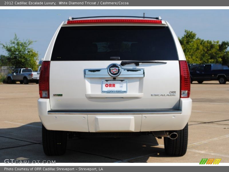 White Diamond Tricoat / Cashmere/Cocoa 2012 Cadillac Escalade Luxury