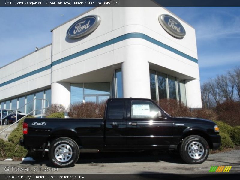 Black / Medium Dark Flint 2011 Ford Ranger XLT SuperCab 4x4