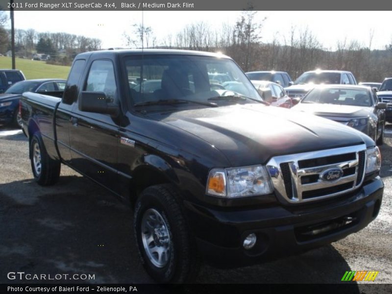Black / Medium Dark Flint 2011 Ford Ranger XLT SuperCab 4x4