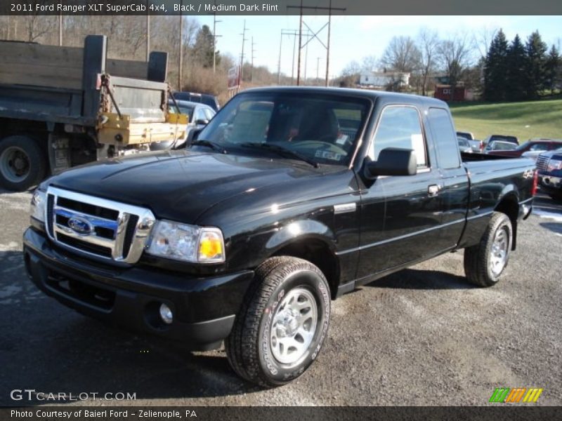 Black / Medium Dark Flint 2011 Ford Ranger XLT SuperCab 4x4