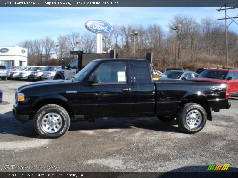 Black / Medium Dark Flint 2011 Ford Ranger XLT SuperCab 4x4