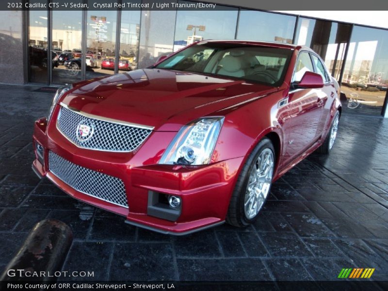 Crystal Red Tintcoat / Light Titanium/Ebony 2012 Cadillac CTS -V Sedan