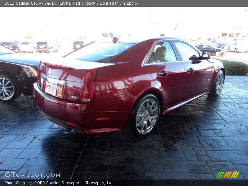 Crystal Red Tintcoat / Light Titanium/Ebony 2012 Cadillac CTS -V Sedan