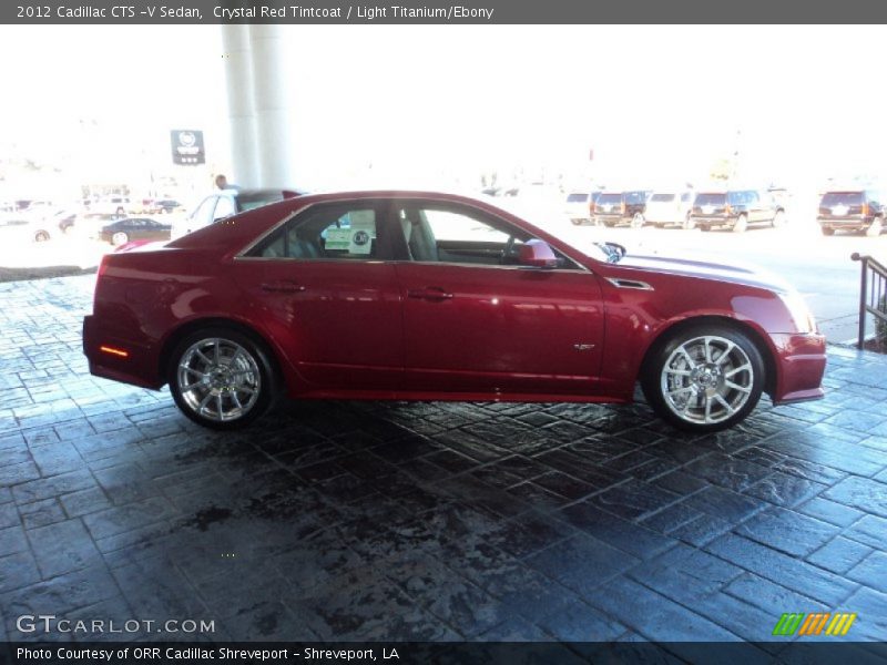 Crystal Red Tintcoat / Light Titanium/Ebony 2012 Cadillac CTS -V Sedan