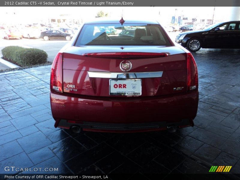 Crystal Red Tintcoat / Light Titanium/Ebony 2012 Cadillac CTS -V Sedan