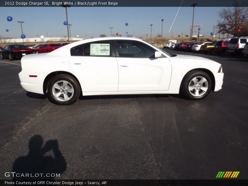 Bright White / Black/Light Frost Beige 2012 Dodge Charger SE