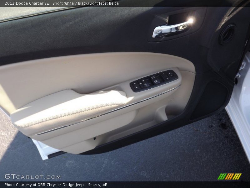 Bright White / Black/Light Frost Beige 2012 Dodge Charger SE