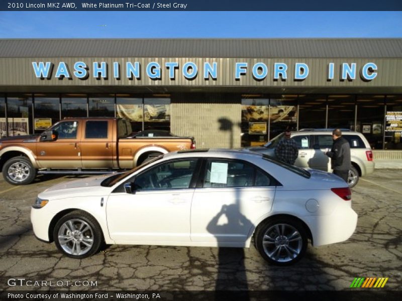 White Platinum Tri-Coat / Steel Gray 2010 Lincoln MKZ AWD