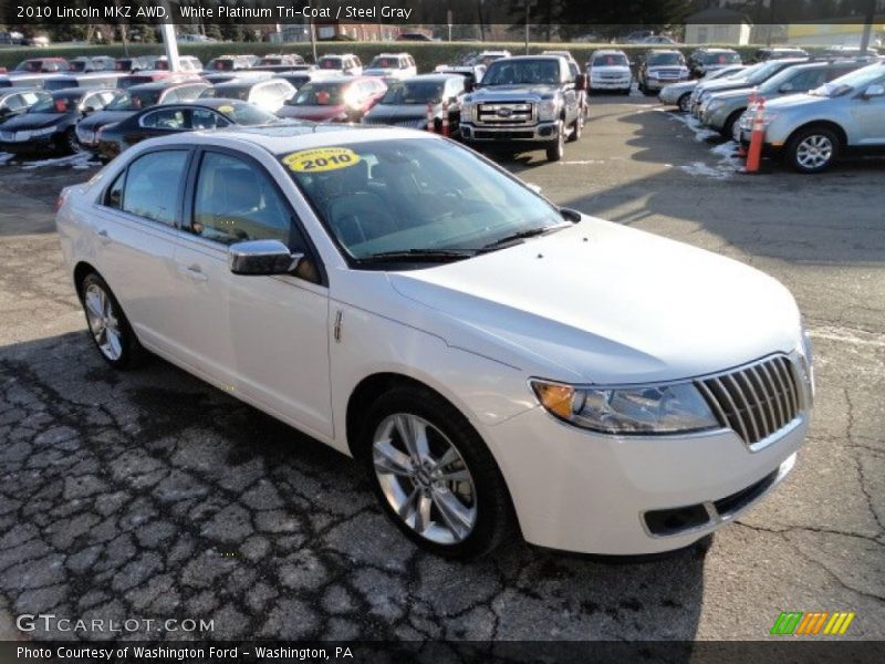 White Platinum Tri-Coat / Steel Gray 2010 Lincoln MKZ AWD