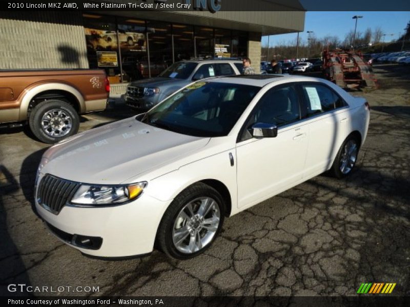 White Platinum Tri-Coat / Steel Gray 2010 Lincoln MKZ AWD