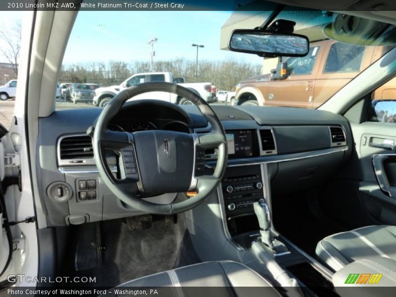 White Platinum Tri-Coat / Steel Gray 2010 Lincoln MKZ AWD