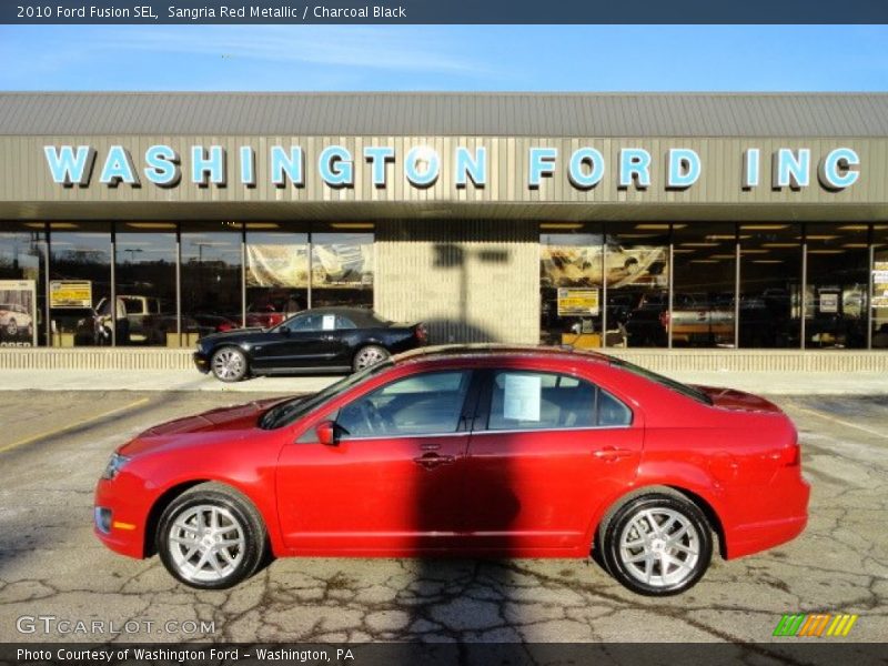 Sangria Red Metallic / Charcoal Black 2010 Ford Fusion SEL