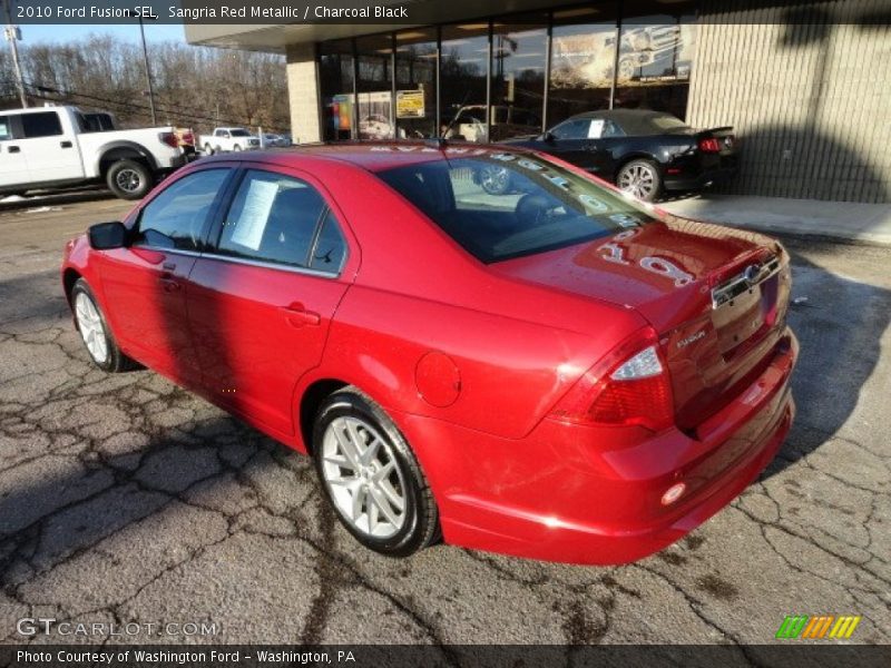 Sangria Red Metallic / Charcoal Black 2010 Ford Fusion SEL