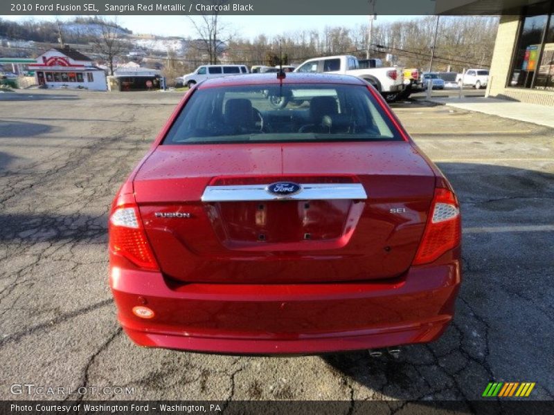 Sangria Red Metallic / Charcoal Black 2010 Ford Fusion SEL