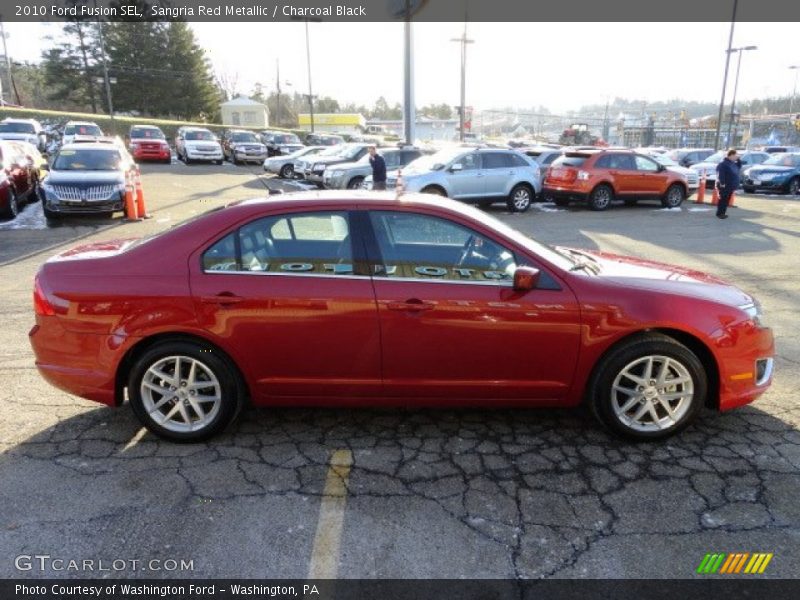 Sangria Red Metallic / Charcoal Black 2010 Ford Fusion SEL