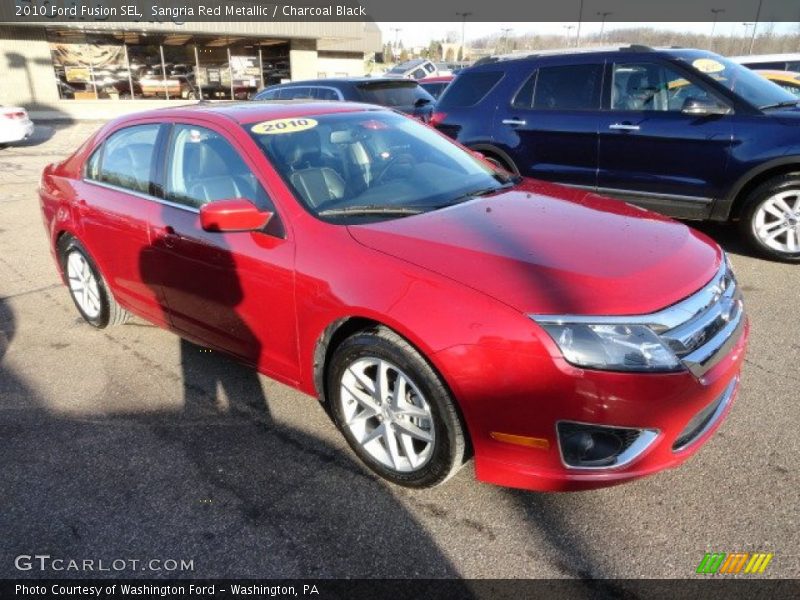Sangria Red Metallic / Charcoal Black 2010 Ford Fusion SEL
