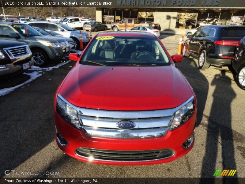 Sangria Red Metallic / Charcoal Black 2010 Ford Fusion SEL