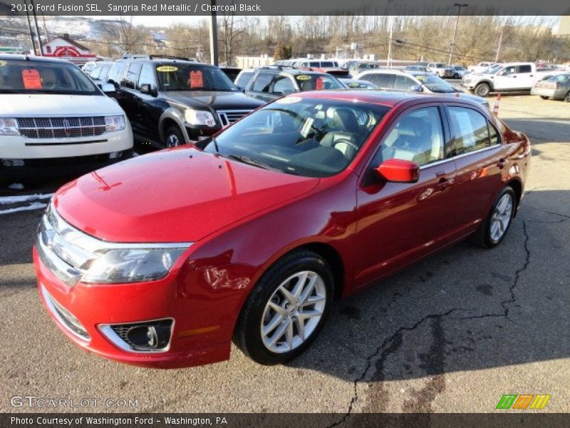 Sangria Red Metallic / Charcoal Black 2010 Ford Fusion SEL