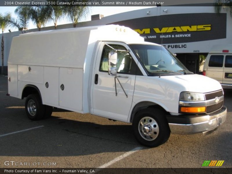 Summit White / Medium Dark Pewter 2004 Chevrolet Express 3500 Cutaway Commercial Van