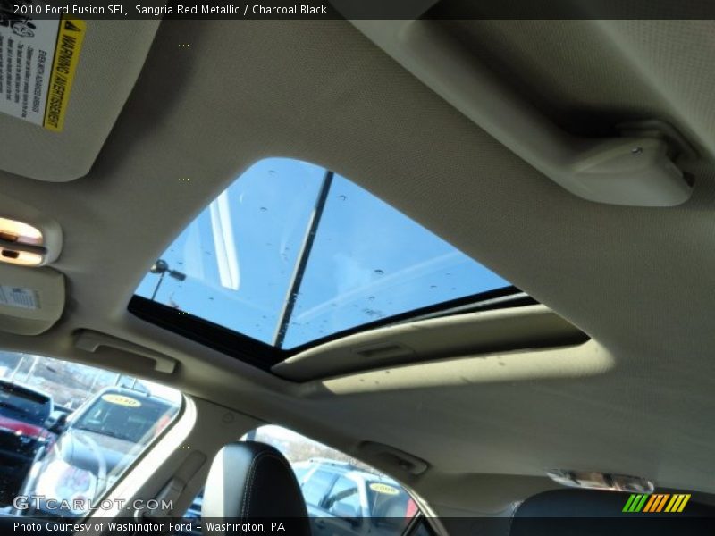 Sangria Red Metallic / Charcoal Black 2010 Ford Fusion SEL
