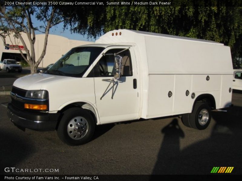 Summit White / Medium Dark Pewter 2004 Chevrolet Express 3500 Cutaway Commercial Van